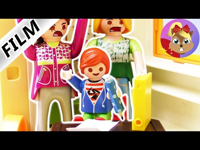 摩比游戏 playmobil 玩偶影片 小尤要考试了 非常紧张